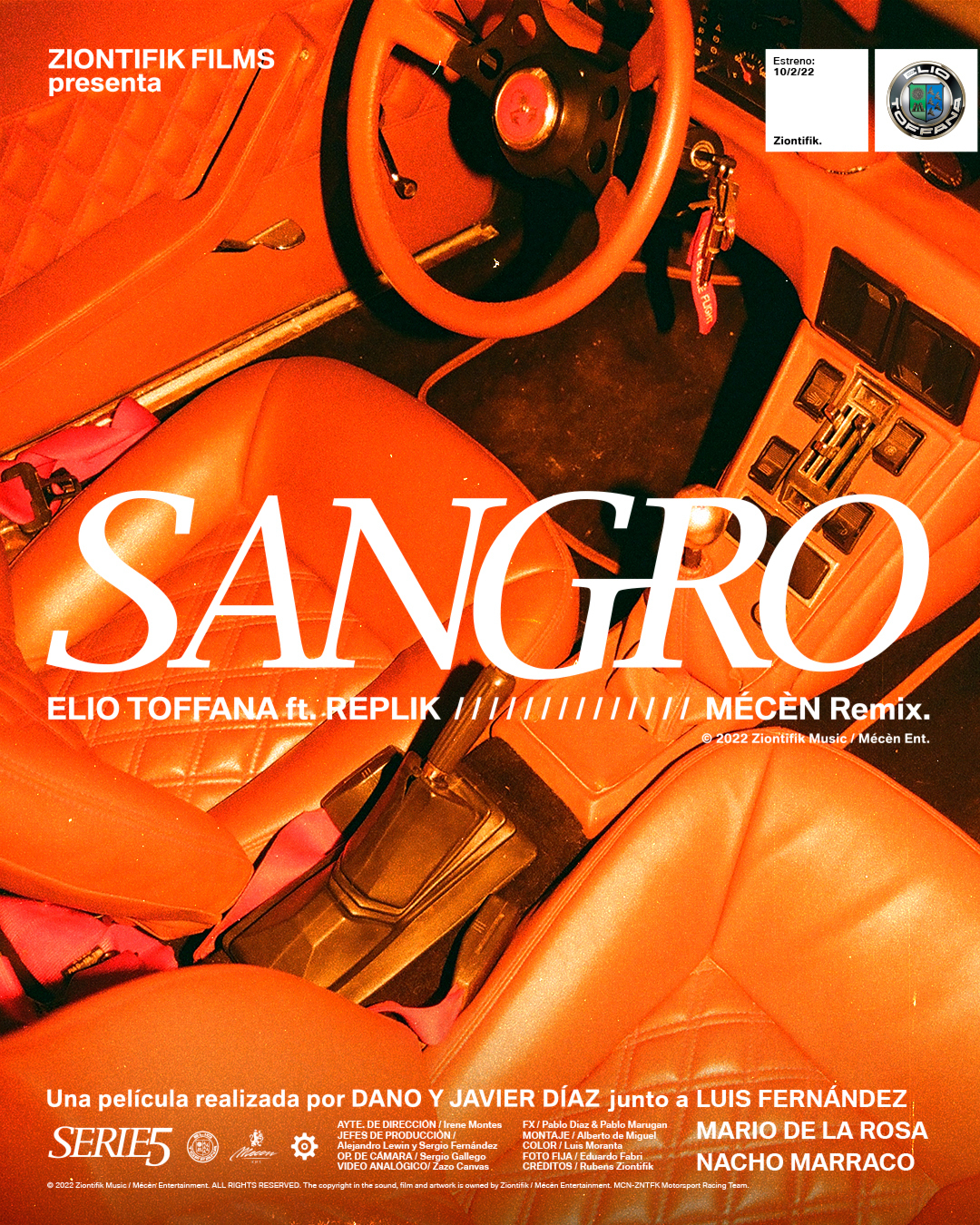 Elio Toffana publica el remix de "Sangro", tercer single de "Serie 5"